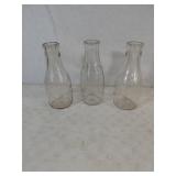 Three Stafford Dairy Bottles