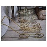 Metal Cart and Bike Planters