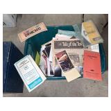 Tote of Vintage Vehicle Manuals and ephemera