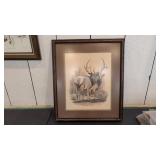 D. Noel Smith Elk Print Framed Art