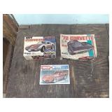 Three Vintage Corvette Model Kits