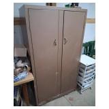 Metal Cabinet With Contents