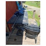 Outdoor Patio Table, Chairs, and Umbrella