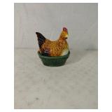Ceramic Hen on Nest Dish, 7x8.5in