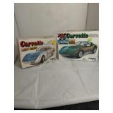 Two Vintage Corvette Model Kits