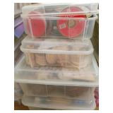 Craft Supplies in Bins