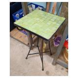 Metal Plant Stand with Tile Top