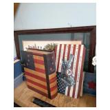 Patriotic Decor and Book Lot