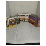 3 Vintage Model Car Kits