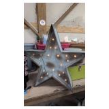 Metal Star with Lights, 20" High