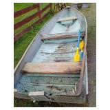 Aluminum Rowboat with Paddles