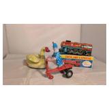Tin Toy Trio: Train, Duck, Clown