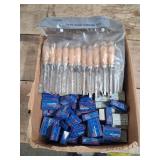 Wood Carving Set and Thumb Tacks Lot