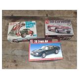 Three Model Car Kits