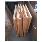 Wooden TV Trays on Stand