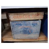 Two Vintage Wooden Soda Crates