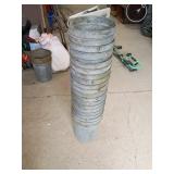 Stack of Approximately 20 Sap Buckets