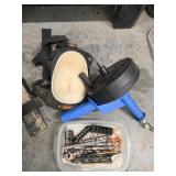 Kobalt Drain Auger, Knee Pads, and Drill Bits