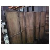 Four-Panel Wood Room Divider Screen