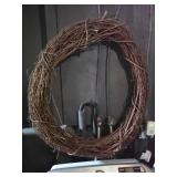 Natural Grapevine Wreath, 34 Inches Wide