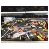Drawer of Mixed Hand Tools, Contents Only