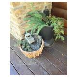 Decorative Basket with Toy Truck and Pine