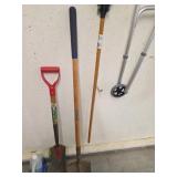 Garden Tool Lot: Shovels and Rake