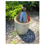 Stoneware Jug With Brown Glazed Top