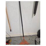 Orange and Black Metal Leaf Rake