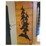 Metal Tree Wall Art and 12in Wide Mirror