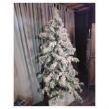 6ft Flocked Artificial Christmas Tree