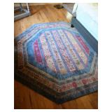 7ft Octagonal Oriental Area Rug