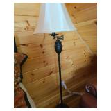 Black Metal 4ft Tall Floor Lamp with Shade