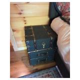 Reproduction Steamer Trunk Side Table