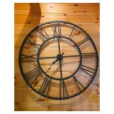 Large 45in Wide Metal Roman Numeral WallClock