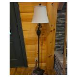 Metal Floor Lamp with Fabric Shade, 5ft Tall