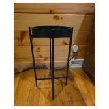 Black Metal Plant Stand, 2ft Height, 22in Top