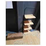 Wood Four-Tier Shelf and Wooden Box