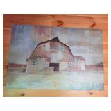 Barn Print Canvas Wall Art, 3ft by 2ft