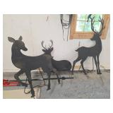 3 Metal Deer Yard Silhouettes