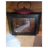Black Metal Wall Mount Display Cabinet