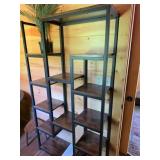 Industrial Metal and Wood Bookcase, 6ft x 40"