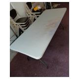 72x30in Folding Table with Metal Legs