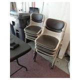 8 Stacking Plastic Chairs