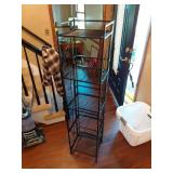 Black Metal 5-Shelf Corner Rack