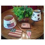 Patriotic Decor Collection with Lamp