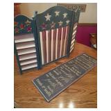 Decorative Patriotic Wood Shutter and Sign
