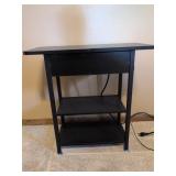 Black Utility Table with Power Outlets