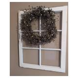 Decorative 23" x 30" Vintage White Window and