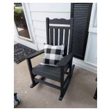 Black Wooden Outdoor Rocking Chair